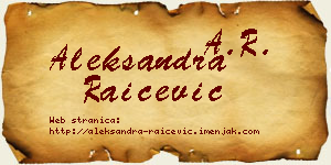 Aleksandra Raičević vizit kartica